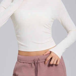 Stretch Round Neck Knit Top