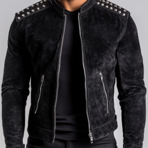Exquisite Black Suede Jacket